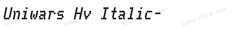 Uniwars Hv Italic字体转换